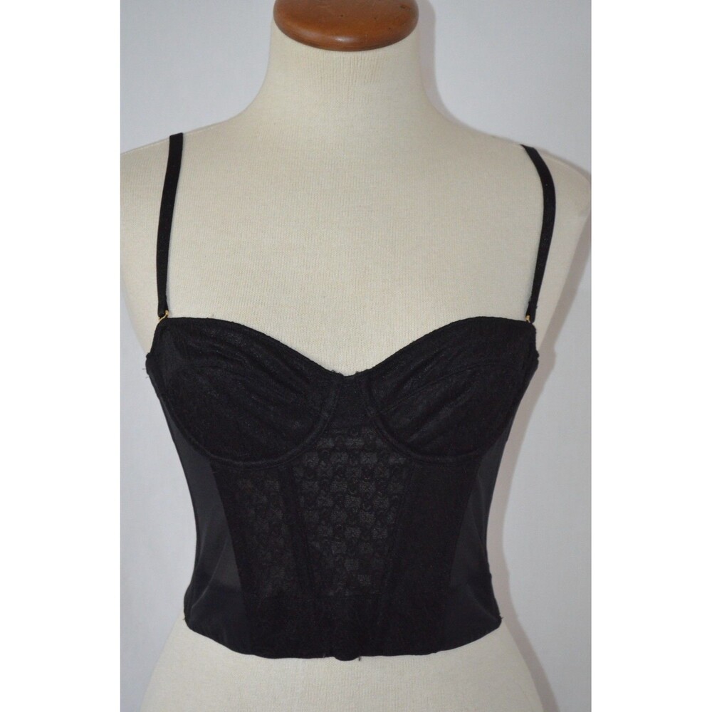 Victorias Secret Archives Bra Corset Black Lace Underwire XS Read DescriptionThi